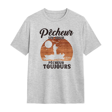 T-shirt, Sweatshirt & Hoodie Pêcheur, Pêcheur Un Jour Pêcheur Toujours – Style et Passion en Coton 🎣🌊 - A30122404 - Tshirt gris