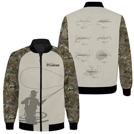 Veste Personnalisée Pêcheur – Style Camouflage, Design Unique et Prénom Personnalisé - A30122405