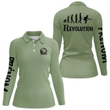 Polo Personnalisé Femme "Révolution Pétanque" - Mode Sportive Unique - Polo Femme à manches longues Vert