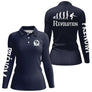 Polo pétanque femme variante design Révolution coupe ajustée boulisteuse originale personnalisable