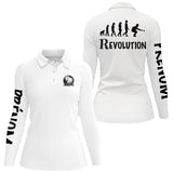 Polo Personnalisé Femme "Révolution Pétanque" - Mode Sportive Unique - Polo Femme à manches longues Blanc