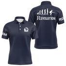 Polo pétanque homme variante design Révolution coupe ajustée bouliste original personnalisable