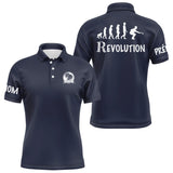 Polo pétanque homme variante design Révolution coupe ajustée bouliste original personnalisable