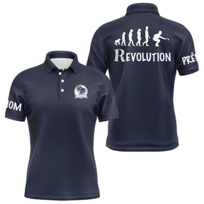 Polo pétanque homme variante design Révolution coupe ajustée bouliste original personnalisable