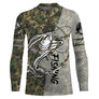 Cagoule UV pêche bar camouflage vert vue dos