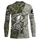 Cagoule UV pêche bar camouflage vert vue dos