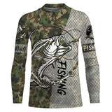 Cagoule UV pêche bar camouflage vert vue dos