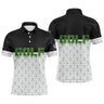 Alpenext Polo de Golf, Polo de Sport Manches Longues Homme Femme, Noir et Blanc, Motif Golfeur, Golfeuse, Golf - CT03062228 - Polo Homme