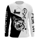 Sweater all-over pêche silure noir blanc manches longues unisexe silure et pêcheur