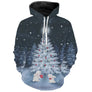 Sweat-shirt Noël variante avec arbre de Noël et neige