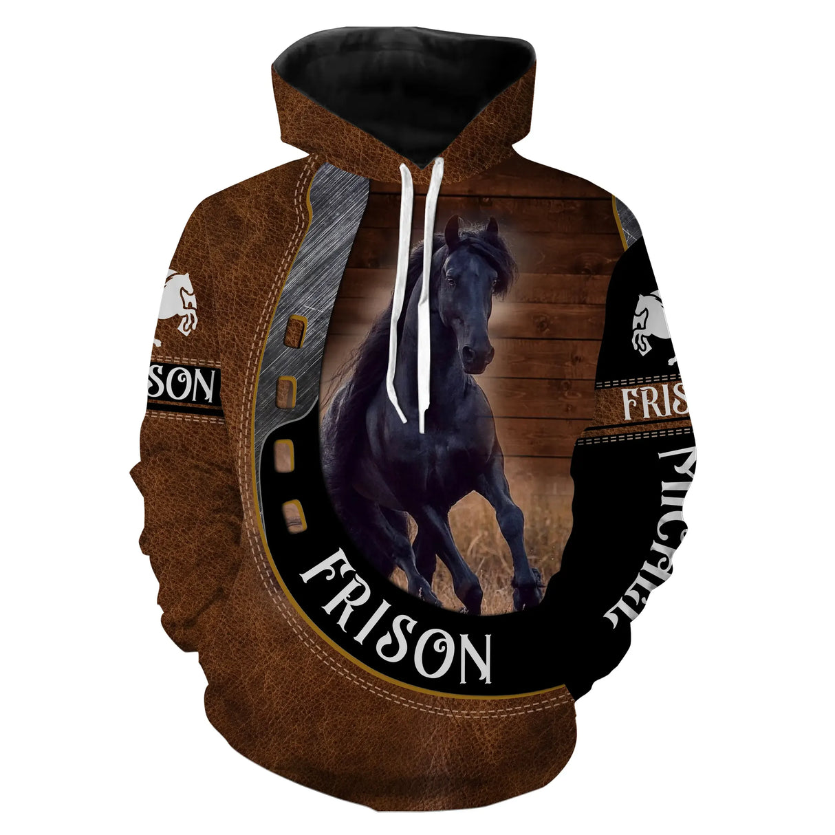 Frison Cheval, Race de Chevaux de Selle, Cadeau Personnalisé équitation, Chevaux Passion, Frison d'Amour - CT05072206