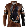 Polo Équitation Homme Femme, Frison Cheval, Cadeau Peronnalisé Fan des chevaux - CT05072206P