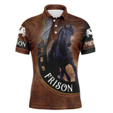 Polo Équitation Homme Femme, Frison Cheval, Cadeau Peronnalisé Fan des chevaux - CT05072206P