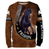 Frison Cheval, Race de Chevaux de Selle, Cadeau Personnalisé équitation, Chevaux Passion, Frison d'Amour - CT05072206