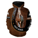 Débardeur all-over Paint Horse effet cuir brun pie marron blanc PAINT HORSE été