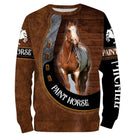 Hoodie capuche anti-UV Paint Horse cuir brun pie marron blanc western