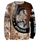 Alpenext Sweater Appaloosa Cheval, Race de Chevaux de Selle, Cadeau Personnalisé équitation, Chevaux Passion, Appaloosa d'Amour - CT05072209