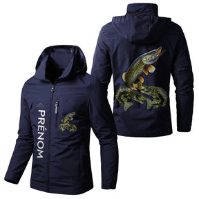 Veste Imperméable De Pêche, Pêche Du Brochet, Cadeau Personnalisé Pêche Carnassier - CT05092335 Marine