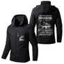 Veste imperméable pêche noire à capuche, slogan J'attrape toujours quelque chose et poisson, prénom personnalisé