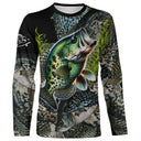 T-shirt manches longues all-over peau du crapet multicolore écailles vert bleu orange