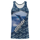Débardeur all-over pêche marlin bleu prénom personnalisé big game fishing