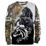 Hoodie capuche anti-UV Frison camouflage forêt frison noir baroque randonnée
