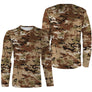 Manches longues camouflage désert sable coupe unisexe pour outdoor zone aride