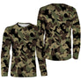 Manches longues camouflage forêt vert olive coupe unisexe pour sous-bois