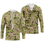 Hoodie capuche anti-UV camouflage pixel digital vert sauge tactique pour pêcheurs chasseurs