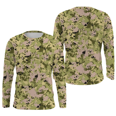 Manches longues anti-UV camouflage pixel digital vert tactique all-over outdoor