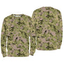 Sweater all-over camouflage pixel digital vert manches longues unisexe tactique
