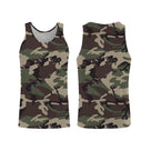 Débardeur all-over camouflage Woodland vert brun et noir été chasse