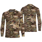 Manches longues anti-UV camouflage MultiCam brun vert sable coupe unisexe été