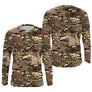 Manches longues anti-UV camouflage MultiCam multi-terrain brun vert et sable all-over
