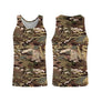 Débardeur all-over camouflage MultiCam multi-terrain brun vert sable été chasse