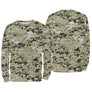 Sweater all-over camouflage digital pixel vert clair manches longues unisexe outdoor