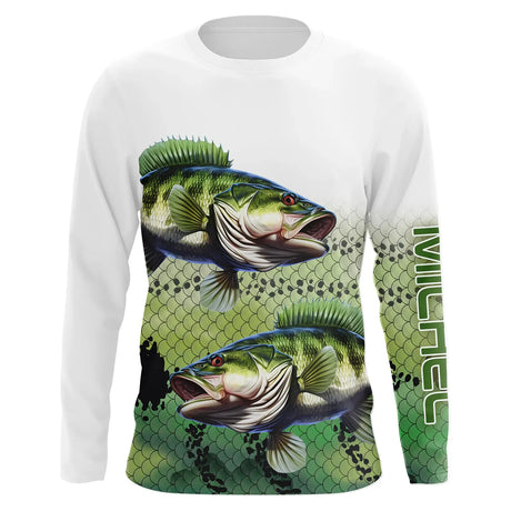 Maglietta Anti-UV Personalizzata Bass Fishing, Idea Regalo Pescatore - CT06082224