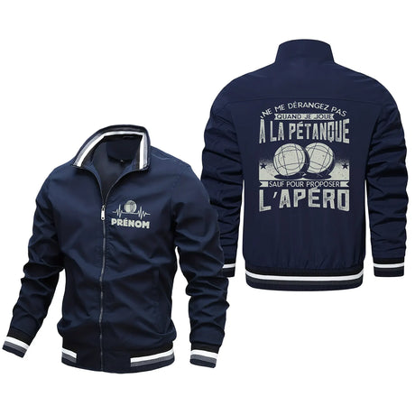 Veste De Pétanque Professionnel Avec Prénom Et Logo Personnalisés, Cadeau Humour Boulistes - CT06092339 Marine