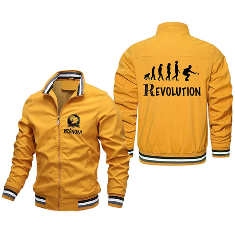 Veste De Pétanque Avec Prénom Et Logo Personnalisés, Boulistes Révolution, Cadeau Original Fan De Pétanque - CT06092342 Jaune