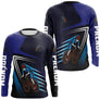 Maillot cyclisme bleu et noir all-over homme avec cycliste BMX urbain et montagne, prénom personnalisé