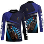 Maillot cyclisme bleu et noir all-over homme avec cycliste BMX urbain et montagne, prénom personnalisé