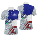 Polo pétanque homme tricolore bleu blanc rouge drapeau France boules dos prénom manche bouliste personnalisé