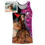 Hoodie Cheval d'Amour femme all-over fond floral rose violet motif photo cheval personnalisée prénom amazone
