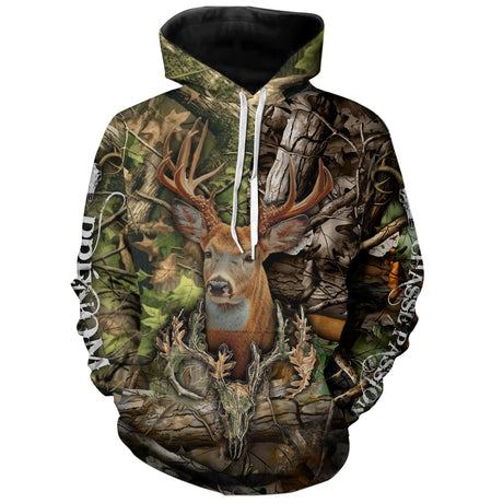 T-shirt Camouflage Chasse Passion, Chasse Au Cerf, Cadeau Perrsonnalisé Chasseur - CT07092236 Sweat à Capuche All Over Unisexe