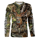 T-shirt chasse cerf vert crâne vue de face design symbolique, coupe unisexe personnalisable chasseur au brame