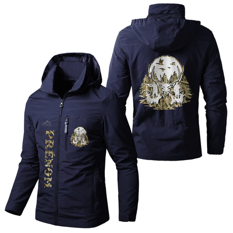 Veste Imperméable Et Coupe-Vent Chasse, Cadeau Personnalisé Chasseurs - CT07092349 Marine