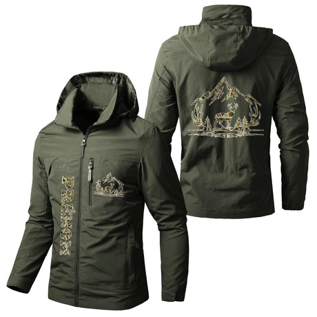 Veste Imperméable Et Coupe-Vent Chasse Au Cerf, Cadeau Personnalisé Chasseurs - CT07092352 Vert