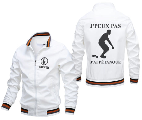 Veste De Pétanque Personnalisée, J'peux Pas J'ai Pétanque, Cadeau Idéal Bouliste - CT07092361 Blanc