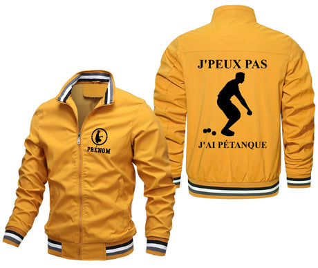 Veste De Pétanque Personnalisée, J'peux Pas J'ai Pétanque, Cadeau Idéal Bouliste - CT07092361 Jaune