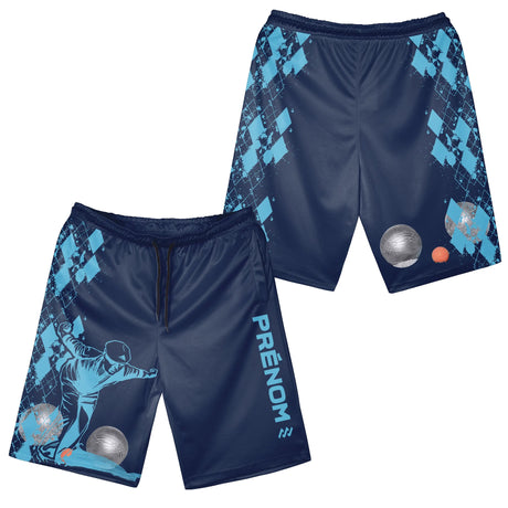 Short de Sport Pétanque Homme - Confortable, Léger et Style Unique | Joueur et Boules - A080524N23 Marine